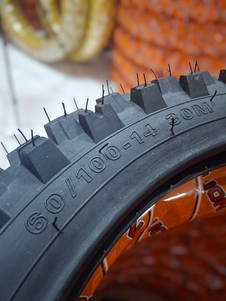 Кросова мото гума G-lion (60/100/14 ) зелена смуга F10 фото