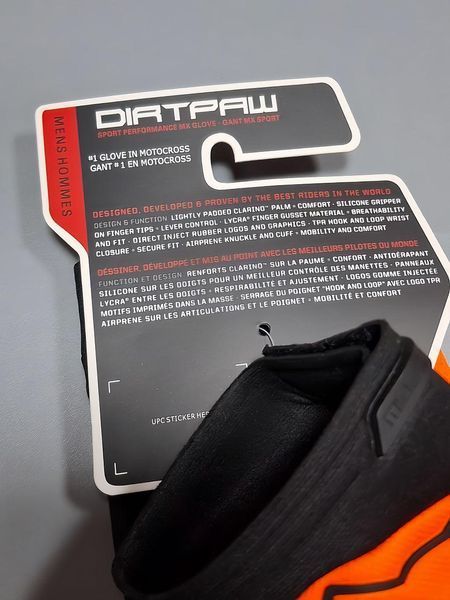 Мото рукавиці Fox Dirtpaw &ndash; розмір XL, оранжевий колір (мотокрос/ендуро) E19 фото